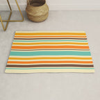 Groovy Retro 70s Stripes Geometric Pattern Rug Gallery Image 1
