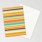 Groovy Retro 70s Stripes Geometric Pattern Stationery Card Gallery Image 2
