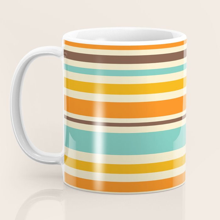 Groovy Retro 70s Stripes Geometric Pattern Coffee Mug Gallery Image 3