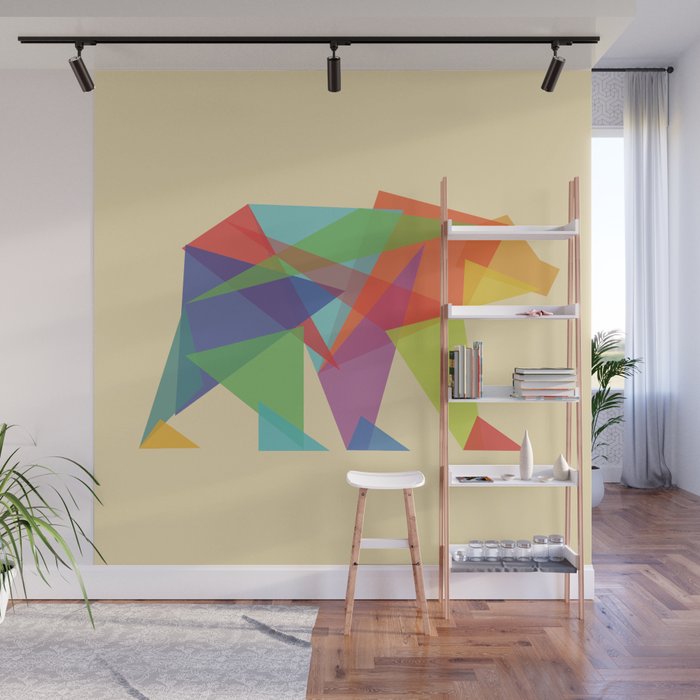 Fractal Geometric bear Wall Mural Gallery Image 1