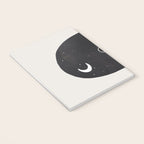 Ancient Alien Visitor Black White Minimalist Line Drawing Paper Collage by Ejaaz Haniff Notebook Gallery Image 3