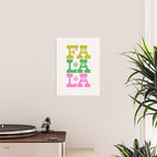 Fa La La- Pink & Green Poster Gallery Image 2