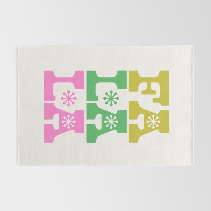 Fa La La- Pink & Green Rug Gallery Image 2