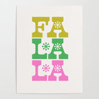 Fa La La- Pink & Green Poster Gallery Image 4