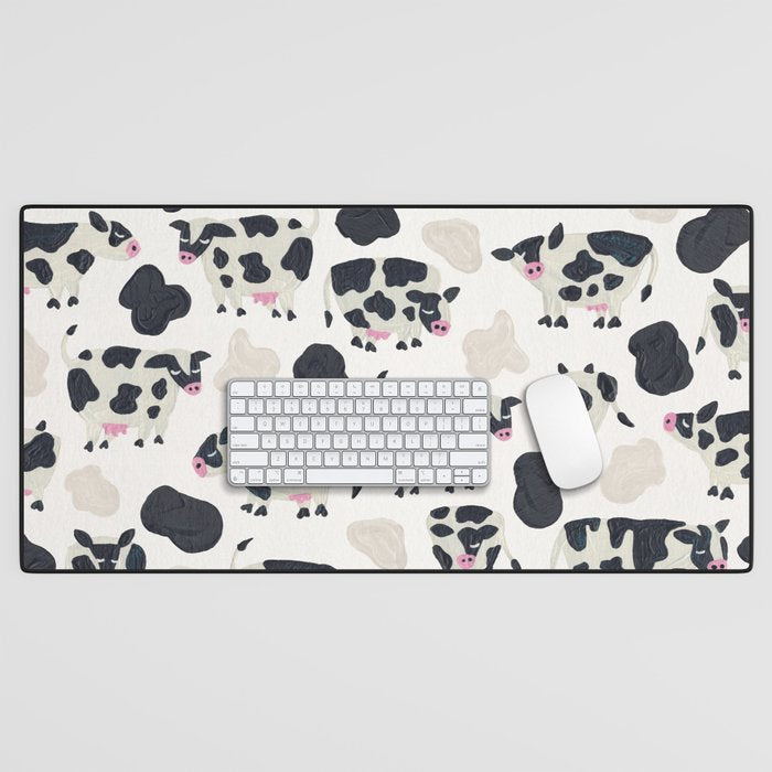 Cow Collection - White Desk Mat Gallery Image 1
