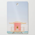 Beach Photography | Pink Lifeguard Tower. No. 6 | California  Cutting Board Gallery Image 1