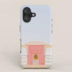 Beach Photography | Pink Lifeguard Tower. No. 6 | California  iPhone Case Gallery Image 1