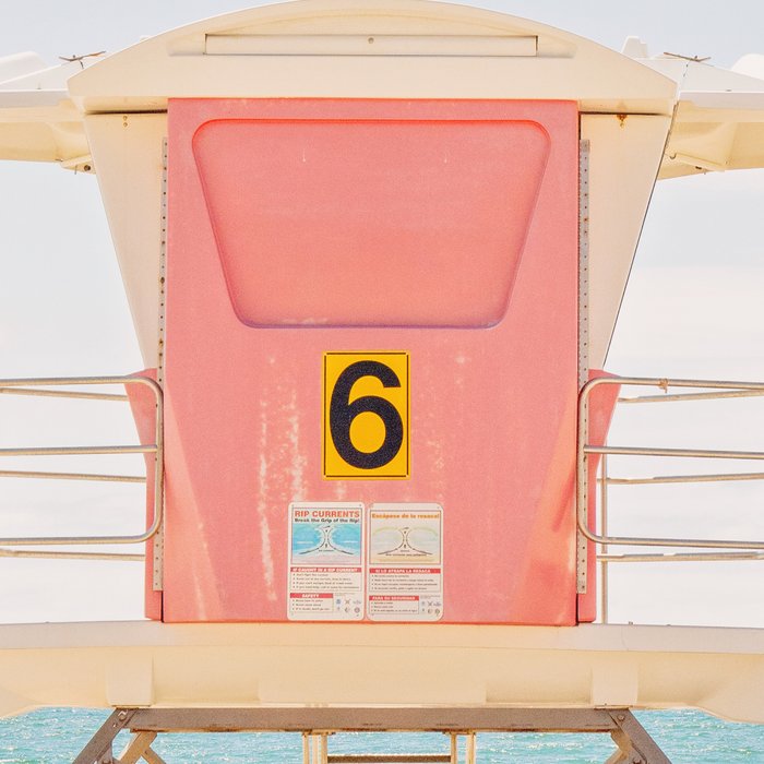 Beach Photography | Pink Lifeguard Tower. No. 6 | California  Coffee Mug Gallery Image 2