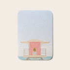 Beach Photography | Pink Lifeguard Tower. No. 6 | California  Bath Mat Gallery Image 1