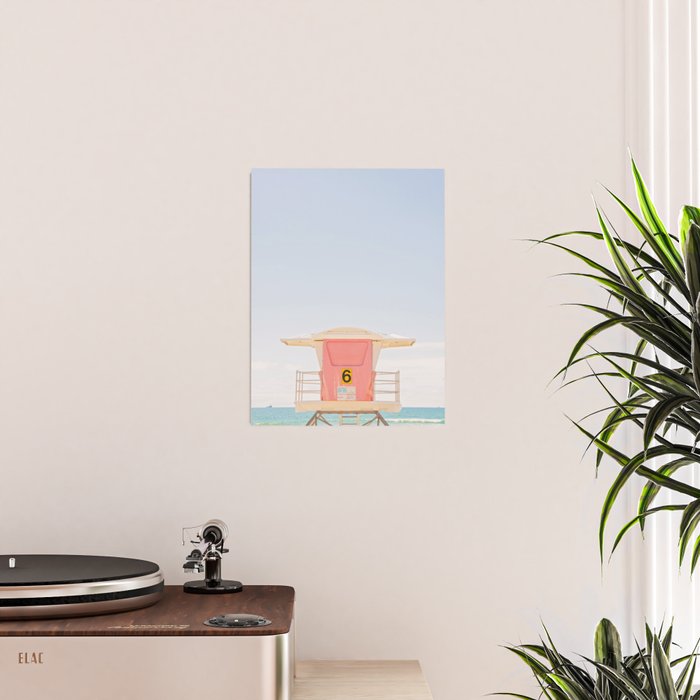 Beach Photography | Pink Lifeguard Tower. No. 6 | California  Poster Gallery Image 2