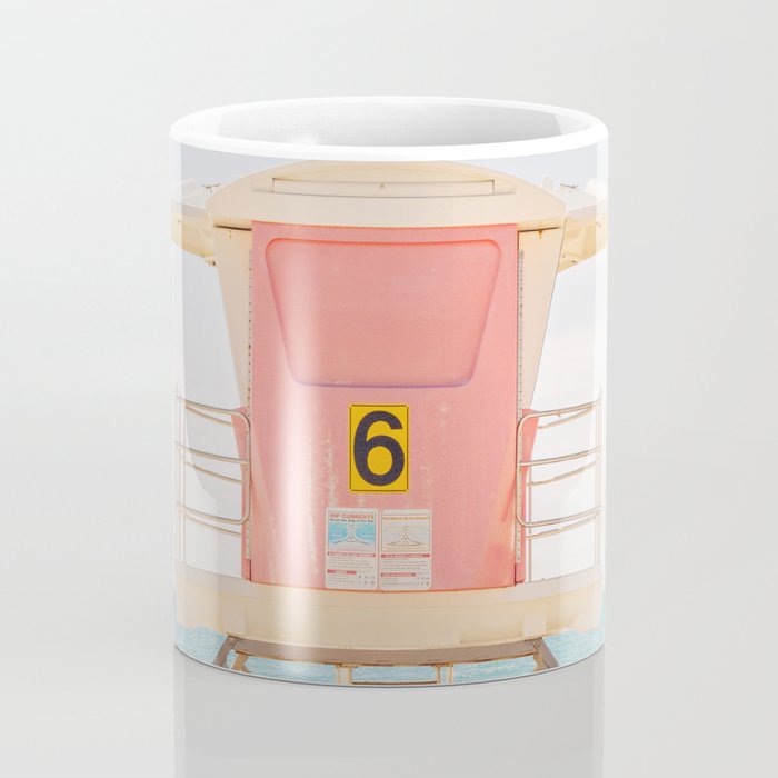 Beach Photography | Pink Lifeguard Tower. No. 6 | California  Coffee Mug Gallery Image 4