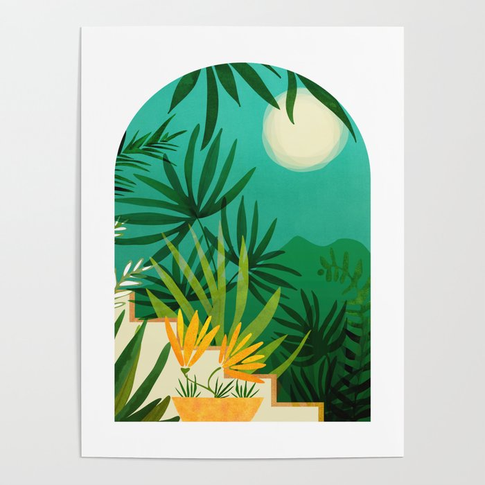 Tropical Night Garden Poster Gallery Image 1