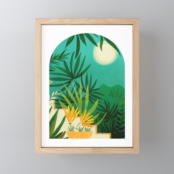 Tropical Night Garden Mini Art Print Gallery Image 1