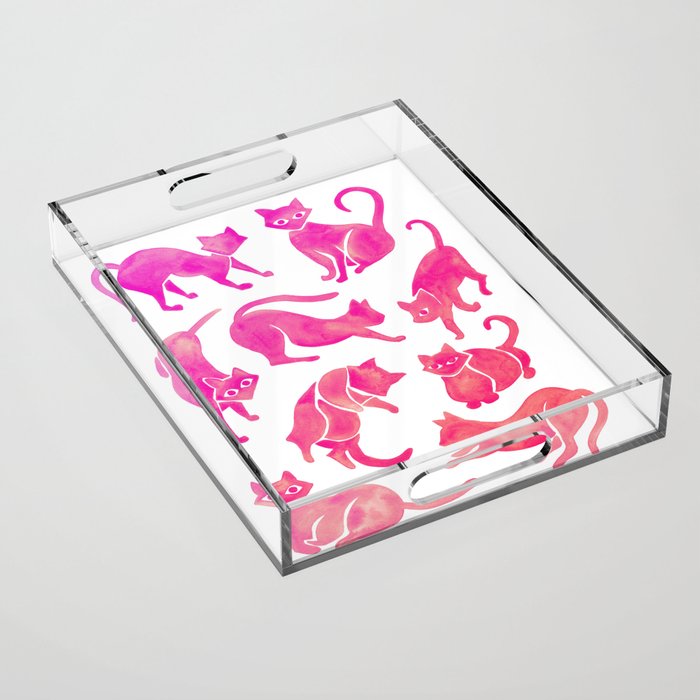 Cat Positions - Pink OmbrÃ© Palette Acrylic Tray Gallery Image 1