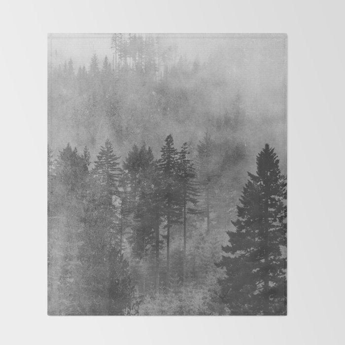 Pacific Northwest Forest Adventure - Nature Photography Throw Blanket Gallery Image 2