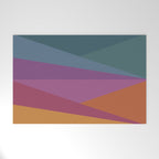 Geometric Triangles X Retro Rainbow Welcome Mat Gallery Image 1