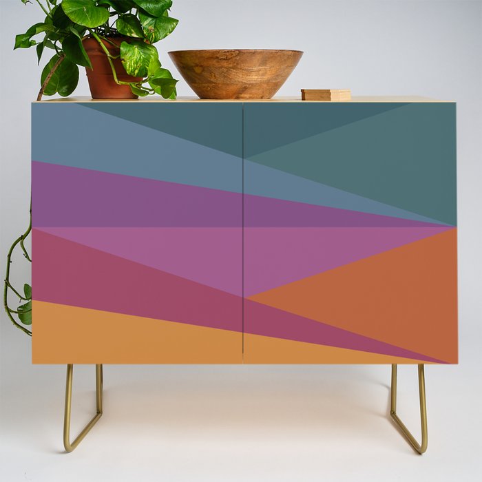 Geometric Triangles X Retro Rainbow Credenza Gallery Image 1
