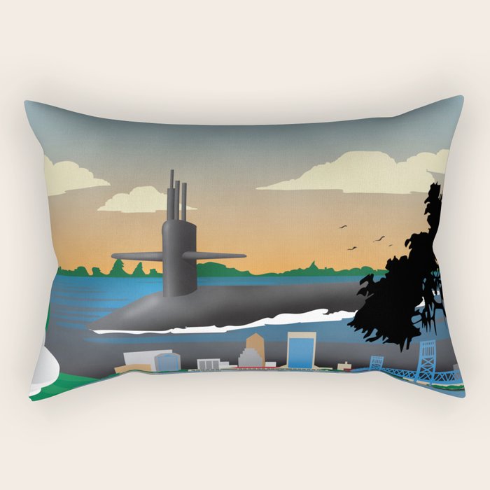 Kings Bay, GA - Submarine Homeport Rectangular Pillow Gallery Image 2