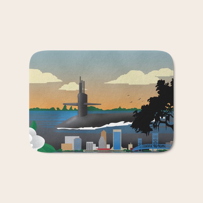 Kings Bay, GA - Submarine Homeport Bath Mat Gallery Image 1