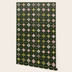 Talavera Mexican Tile - Blush & Sage Palette Wallpaper Gallery Image 2