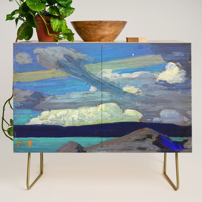 Tom Thomson Clouds ("The Zeppelins") 1915 Canadian Landscape Artist Credenza Gallery Image 1