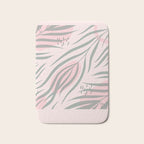 Pastel pink abstract leaf pattern Bath Mat Gallery Image 1
