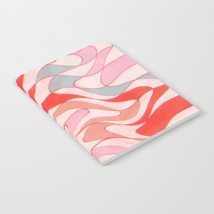 Liquid pinky abstract retro pattern  Notebook Gallery Image 2