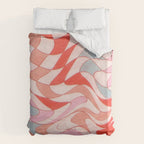 Liquid pinky abstract retro pattern  Duvet Cover Gallery Image 6