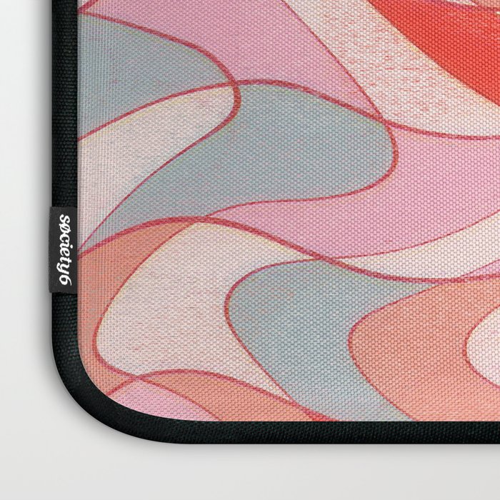 Liquid pinky abstract retro pattern  Laptop Sleeve Gallery Image 3