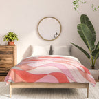 Liquid pinky abstract retro pattern  Comforter Gallery Image 3
