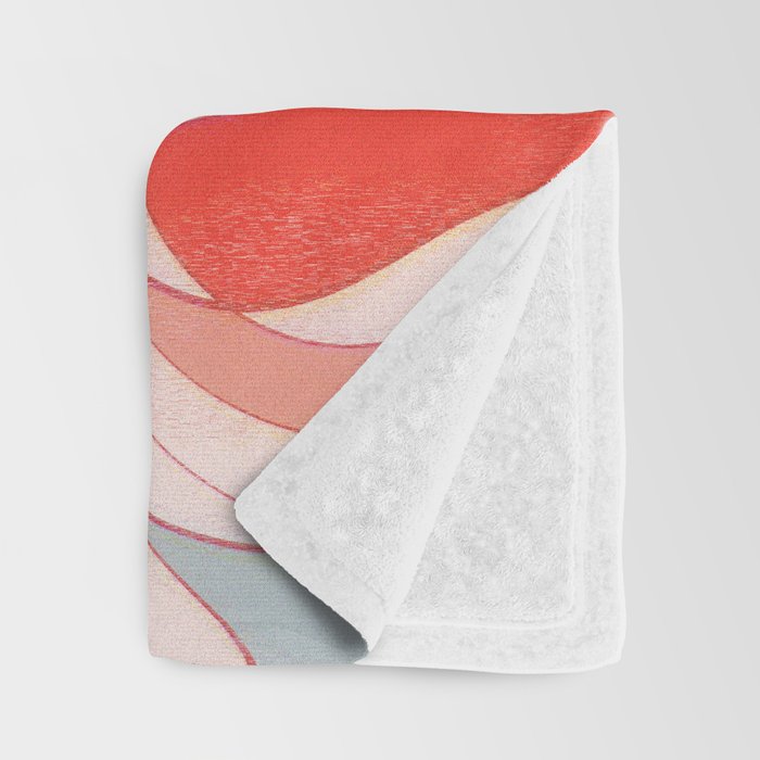Liquid pinky abstract retro pattern  Throw Blanket Gallery Image 3