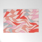 Liquid pinky abstract retro pattern  Welcome Mat Gallery Image 1
