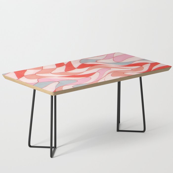 Liquid pinky abstract retro pattern  Coffee Table Gallery Image 1