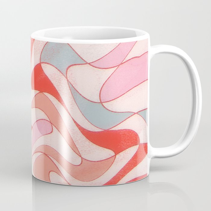 Liquid pinky abstract retro pattern  Coffee Mug Gallery Image 1