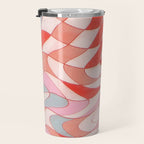 Liquid pinky abstract retro pattern  Travel Mug Gallery Image 3