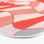 Liquid pinky abstract retro pattern  Bath Mat Gallery Image 3