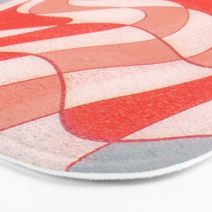 Liquid pinky abstract retro pattern  Bath Mat Gallery Image 3