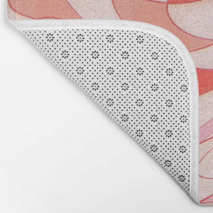 Liquid pinky abstract retro pattern  Bath Mat Gallery Image 2