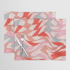 Liquid pinky abstract retro pattern  Placemat Gallery Image 1
