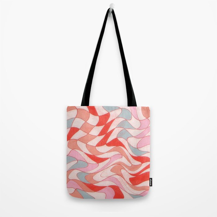 Liquid pinky abstract retro pattern  Tote Bag Gallery Image 2