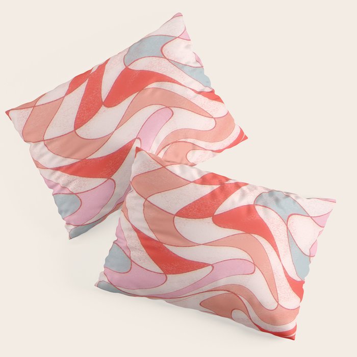 Liquid pinky abstract retro pattern  Pillow Sham Gallery Image 3