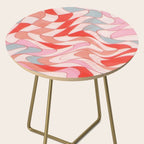 Liquid pinky abstract retro pattern  Side Table Gallery Image 2