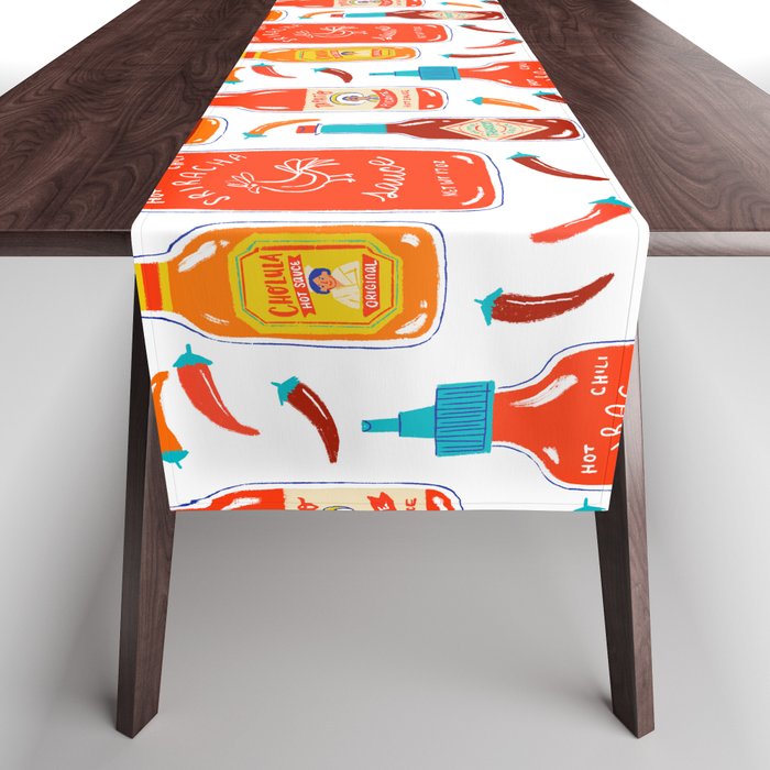 Hot Sauce and Chili Peppers Table Runner Gallery Image 1
