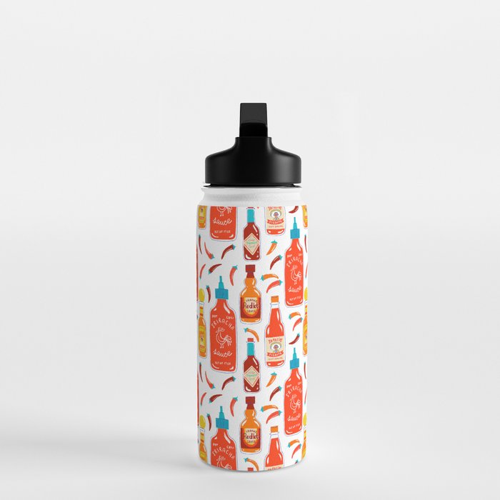 Hot Sauce and Chili Peppers Water Bottle Gallery Image 3
