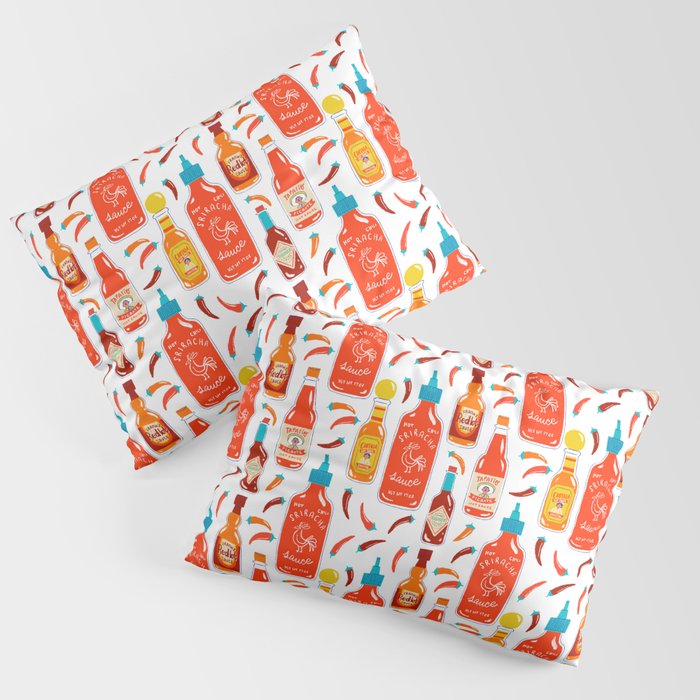 Hot Sauce and Chili Peppers Pillow Sham Gallery Image 3