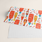Hot Sauce and Chili Peppers Wrapping Paper Gallery Image 2