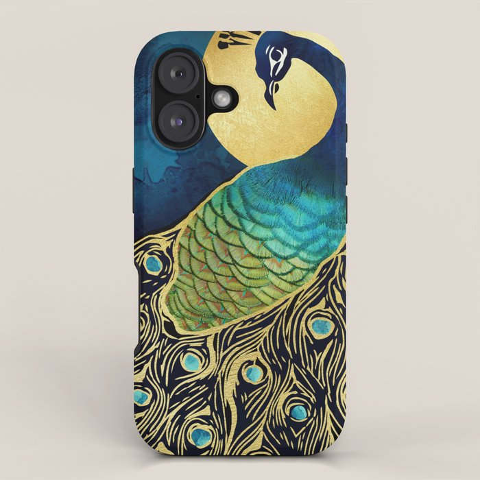 Golden Peacock iPhone Case Gallery Image 1