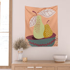Pears abstract still life Wall Tapestry Gallery Image 2