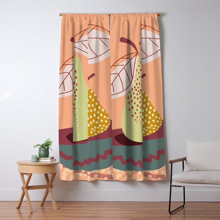 Pears abstract still life Window Curtain Gallery Image 5