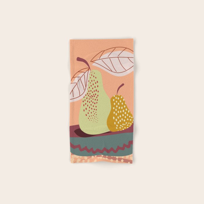 Pears abstract still life Bath Towel Gallery Image 1